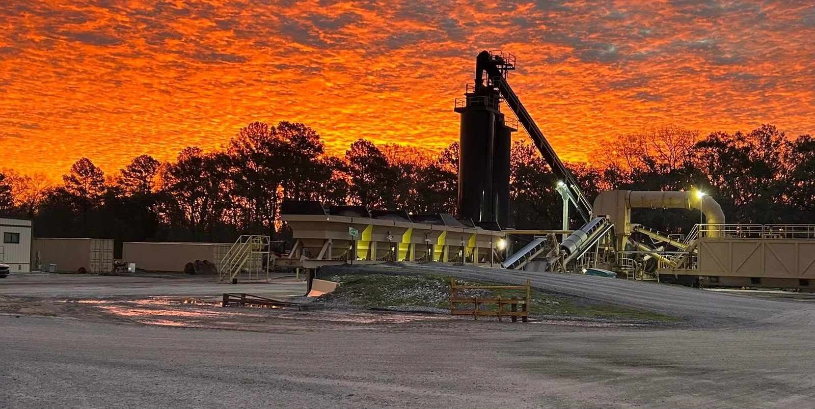 Elliott Construction asphalt plant in Breaux Bridge, Louisiana